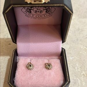 Juicy Couture Gold Stud Earrings Sparkling Design